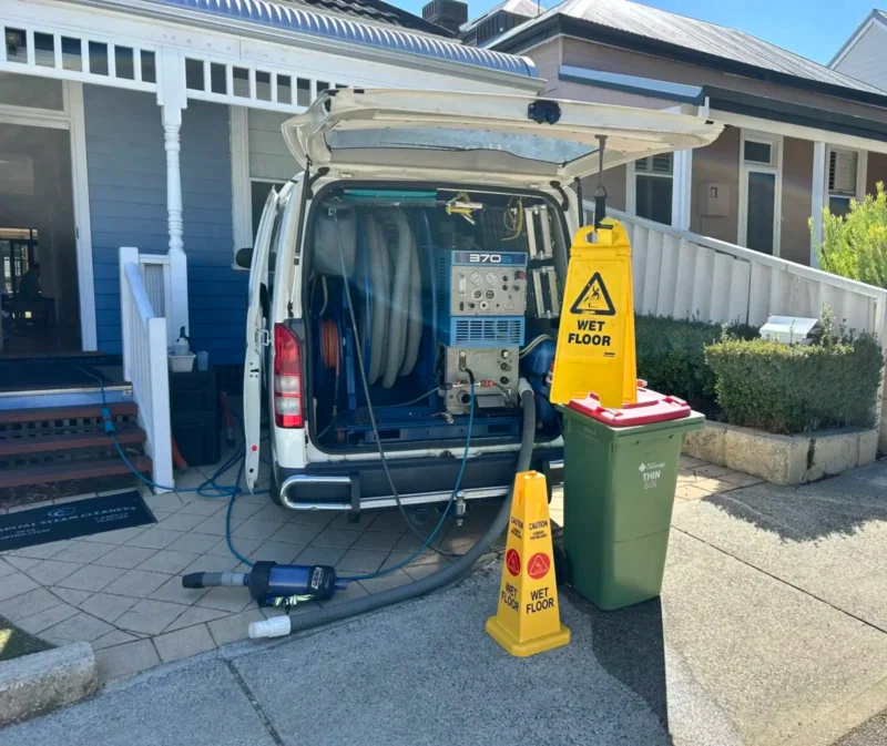 professional hot water extraction with truck mount